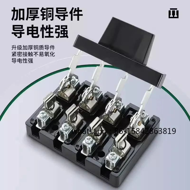 HK18 Photovoltaic Special Knife Switch 2P 4P Isolation Low Voltage Circuit Breaker Single Throw 63A 100A Knife