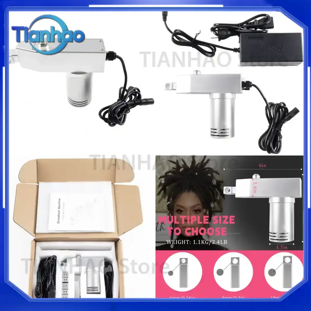 Automatic Dreadlocks Machine for Portable Instant Loc Maker with Multiple Tools 6mm 8mm 10mm