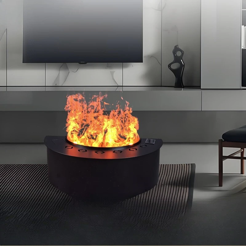 

Fireplace Semi-circular arc circular atomizing fireplace Embedded special-shaped simulated fire