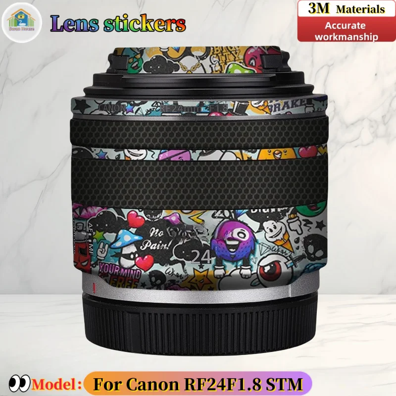 For Canon RF24F1.8 STM Camera lens sticker, DIY skin, Precision tailoring wear-resistant protective film