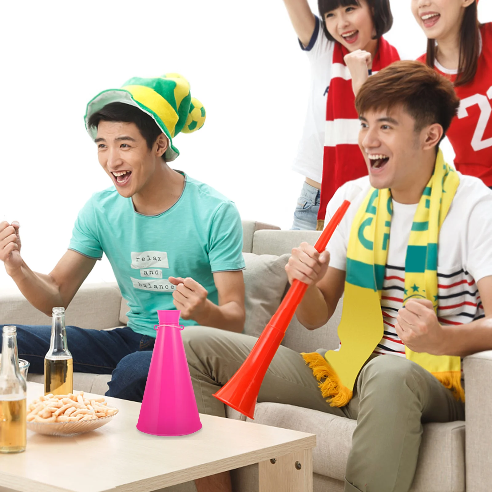 Cheering Horn Foam Footballs Game Party Horns Microphone Megaphones for Toy Plastic Trumpet Toddler Toys