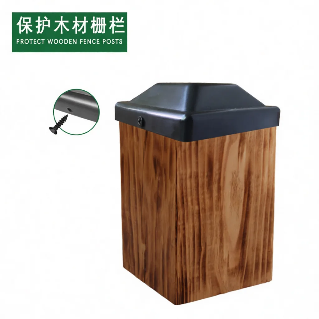 1 Fence Post Cap 4x4 Plastic Protector Cover Square Deck Wood Railing Decoration Outdoor Garden Durable Black Weatherproof