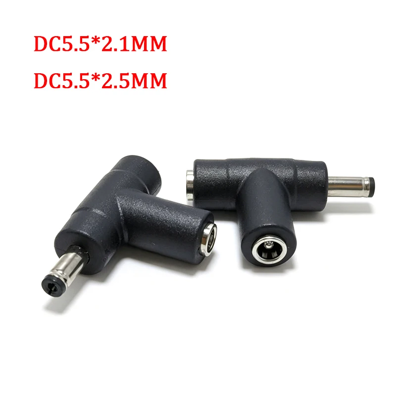 One Male And Two Female DC Power Supply DC Three-way Adapter 1/2 T-shaped 5.5 * 2.1/5.5 * 2.5mm Power Plug For Monitoring/laptop
