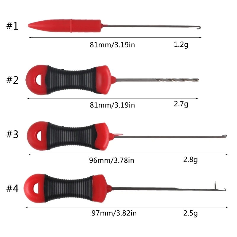 F1FD Bộ dụng cụ kim mồi câu Cá chép Mồi câu cá Mồi kim mồi Mồi kim Stringer Mồi kim Boilie Kim