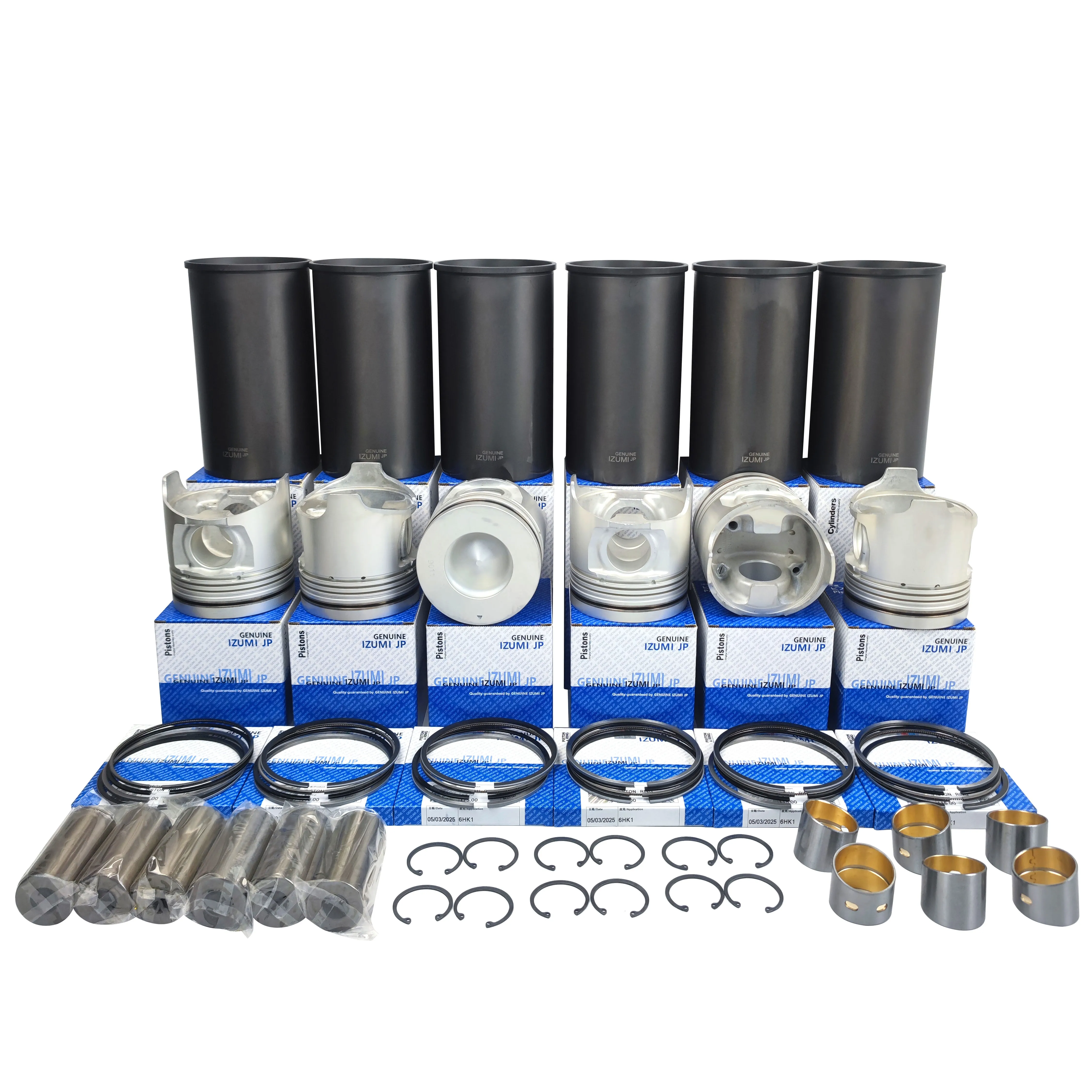 

Genuine Izumi Jp Overhaul Rebuild Kits EFI Cylinder Liner Piston Set 8-98152-901-1 for Isuzu Excavator 6HK1 Diesel Engine
