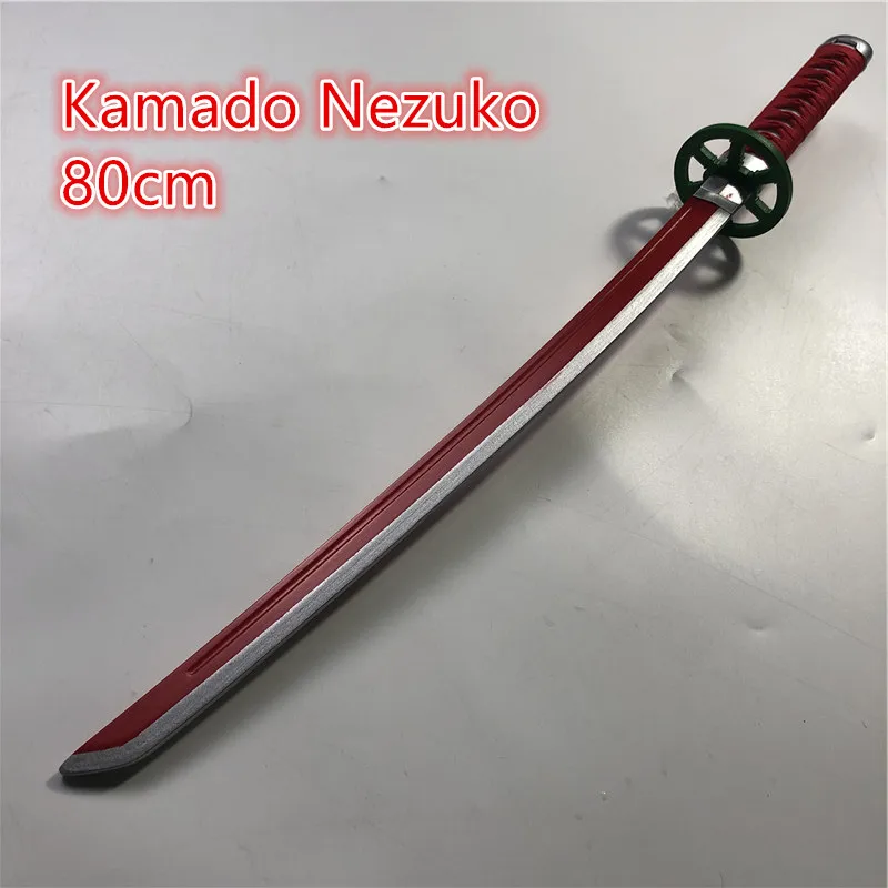 

1:1 Sword Weapon Kamado Nezuko Cosplay Sword Anime Ninja Knife wood toy 80cm