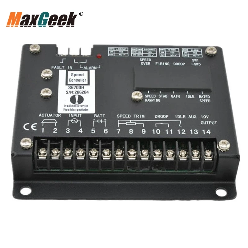 

Maxgeek S6700H Diesel Generator Speed Controller Generator Governor Control Module