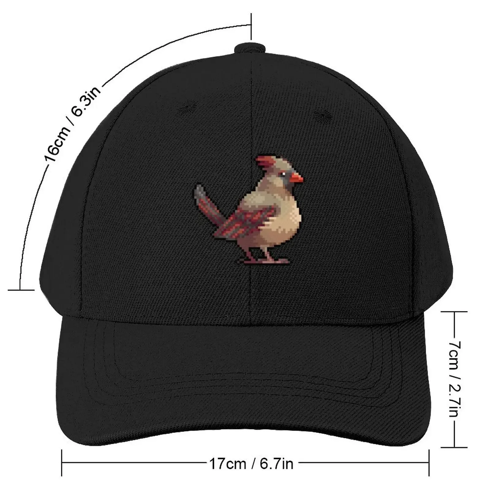 pixel northern cardinal Baseball Cap custom Hat birthday Golf Women Men's