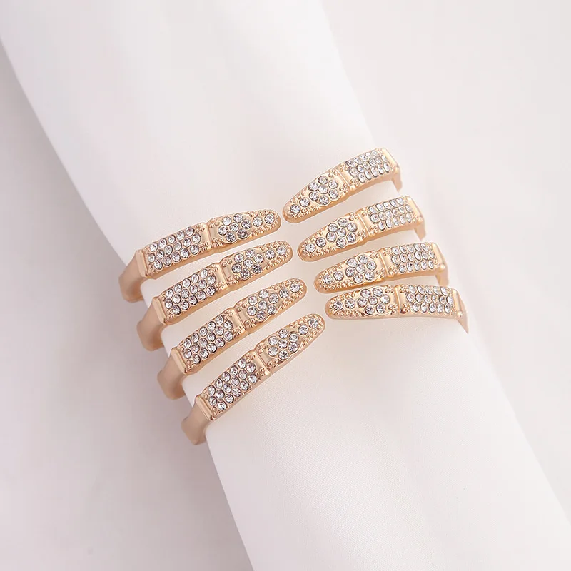 Metal Rhinestones Gauze Curtain Tiebacks Holder Bracelet Napkin Ring Alloy Curtains Buckle Clip Window Tie Back Straps Accessory