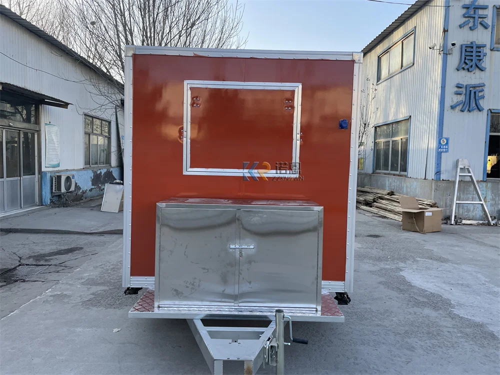 شاحنة طعام مجهزة لتقديم الطعام بالكامل، عربة قهوة هوت دوج، مقطورة طعام مخصصة في الولايات المتحدة الأمريكية مع معدات مطبخ مطعم كاملة