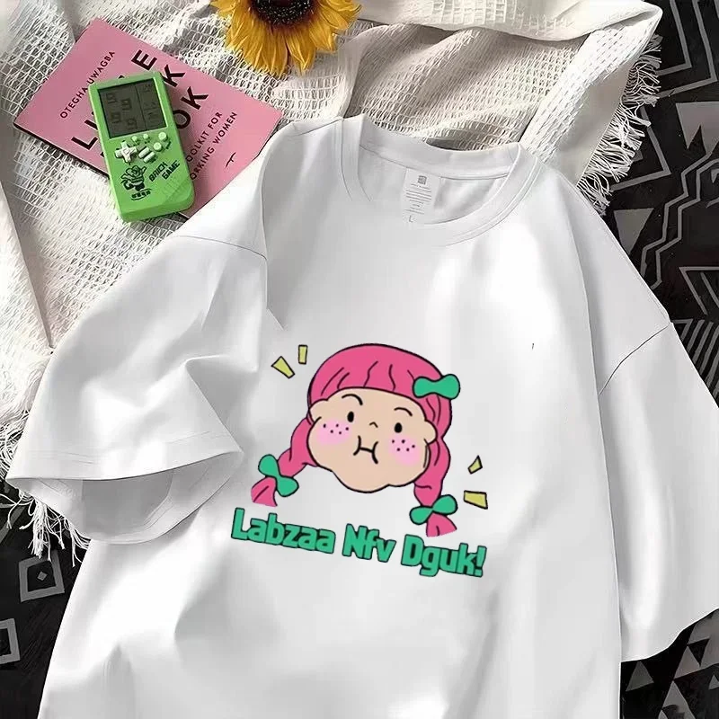 

Summer Fashion Trend Cute Girls Printing Men and Women Casual T-shirts Simple Short Sleeves Large Size Universal
