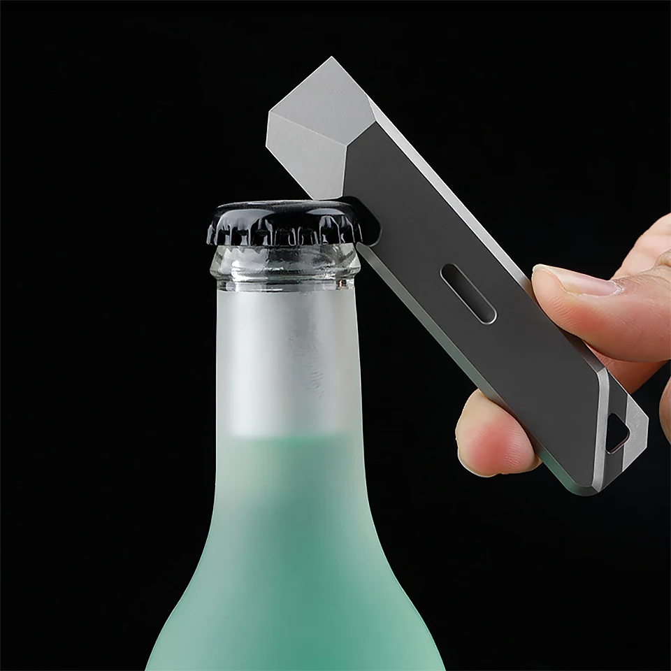 TC4 Titanium Alloy Crowbar Pry Bar Mini Outdoor Survival Self-Defense Pry EDC Multifunctional Tool Bottle Opener