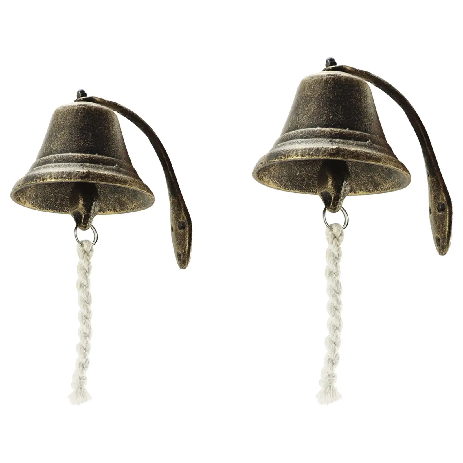 Antique Bronze Cast Iron Door Bell Sturdy Vintage Wall Mount Entry Bell Clear Resonance for Restaurant Office