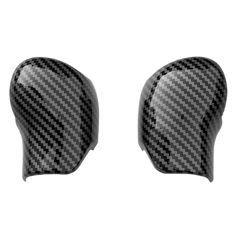 Fibra de carbono Interior Gear Shift Knob Cover, Guarnição Handle Sleeve, Botões Capa, Adesivo para Skoda, Octavia, A7, Superb, Fabia