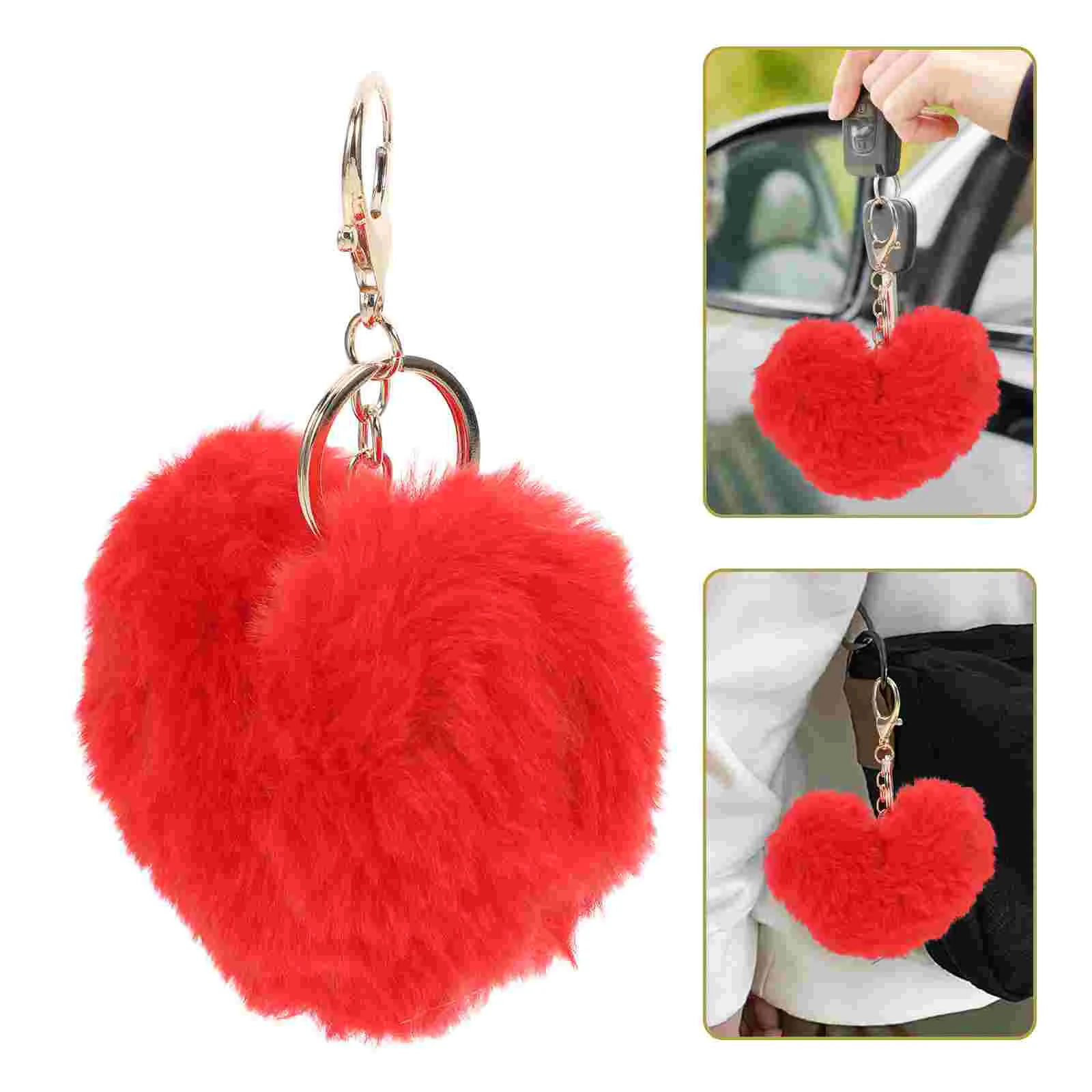 

Pompom Keychain Ring Holder Gift Rings Pendant Plush Ball Bag Keychains Women The Tote for