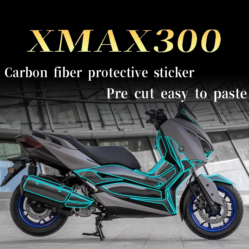 Applicable to Yamaha XMAX300 sticker film Carbon fiber protective sticker
