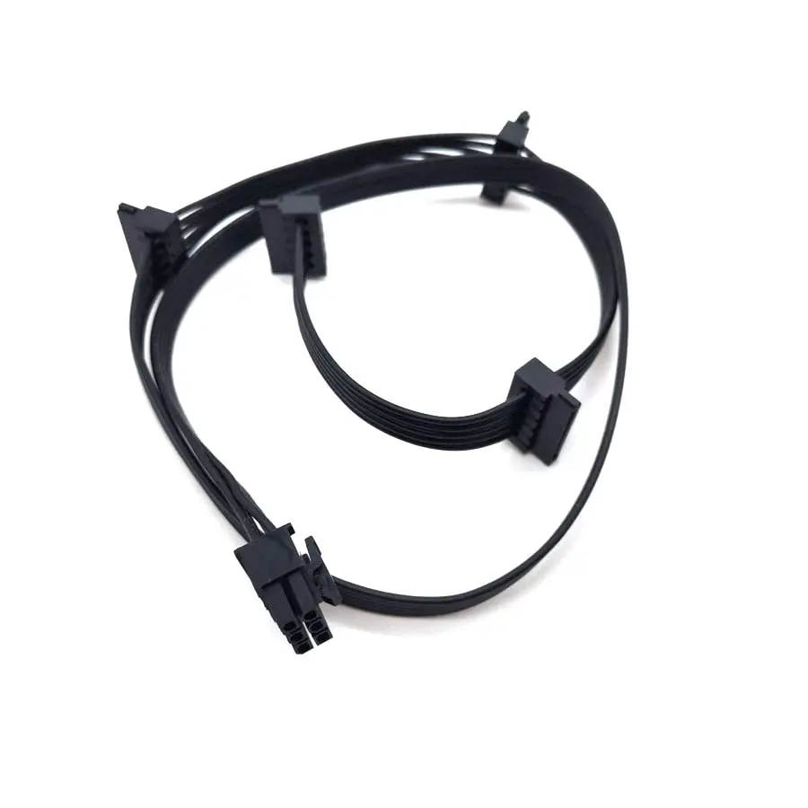 

PCI-e 6pin 1 to 4 SATA 15pin Power Cable for Corsair RM1000X/RM850X/RM750X PSU