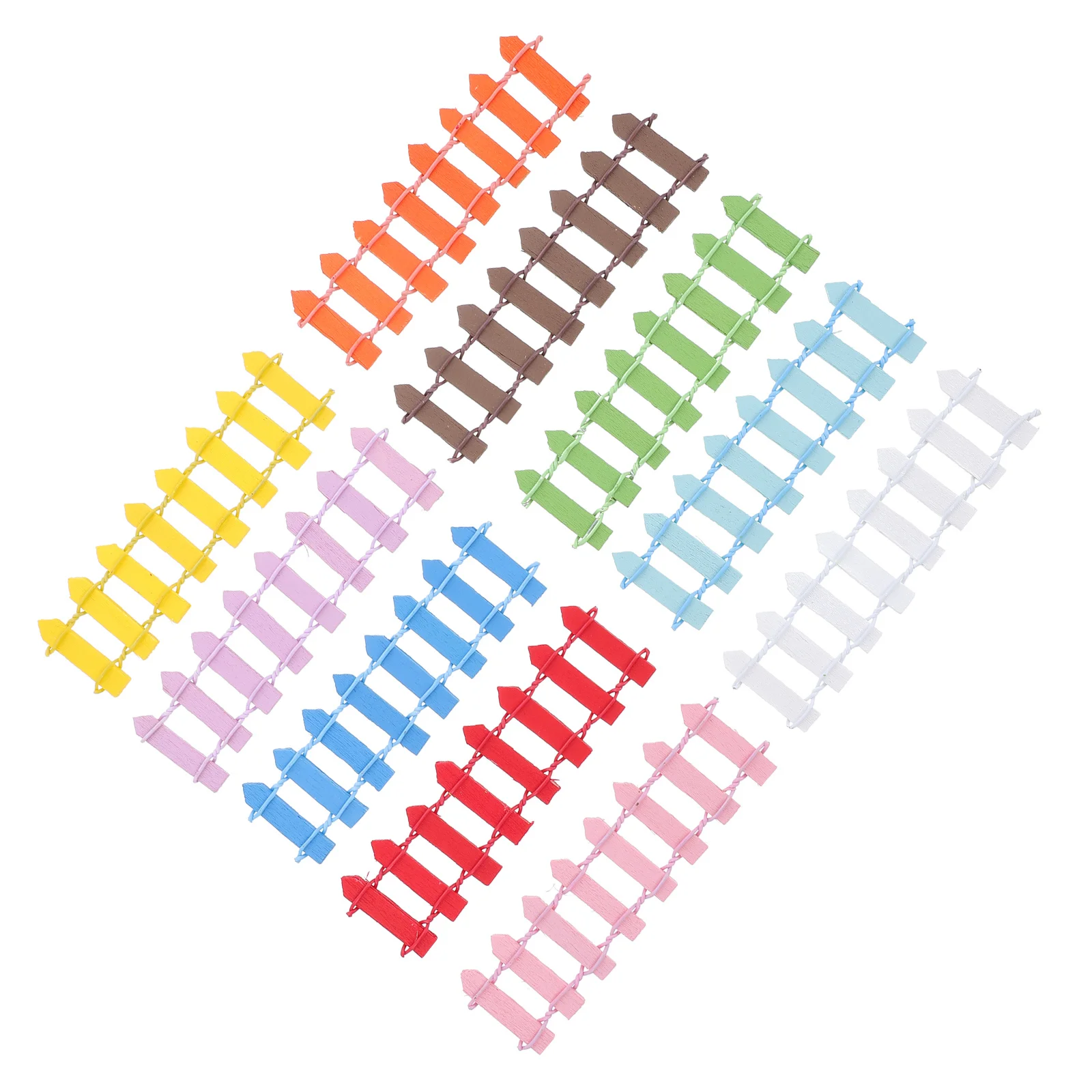 

10pcs Miniature Garden Wooden Fence Yard Micro Landscape Diy Decor Smooth Durable Fairy Garden Fence Bonsai Craft Flower Pot