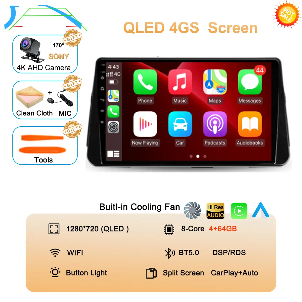 Android 16 Carplay Auto voor Nissan MICRA Kicks P15 2017 2018 2019 2020 2021 autoradio multimediaspeler navigatie stereo