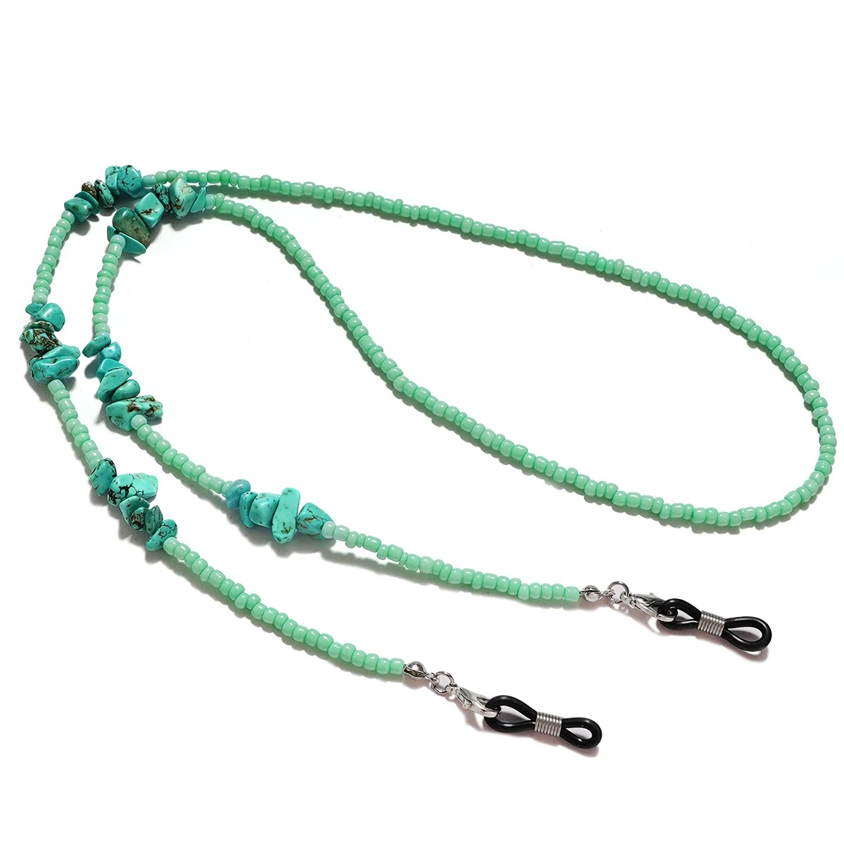 

5PCS Turquoise Sunglasses Lanyards Beads Glasses Cord Holder Mask Neck Strap Rope Eyeglass Chains