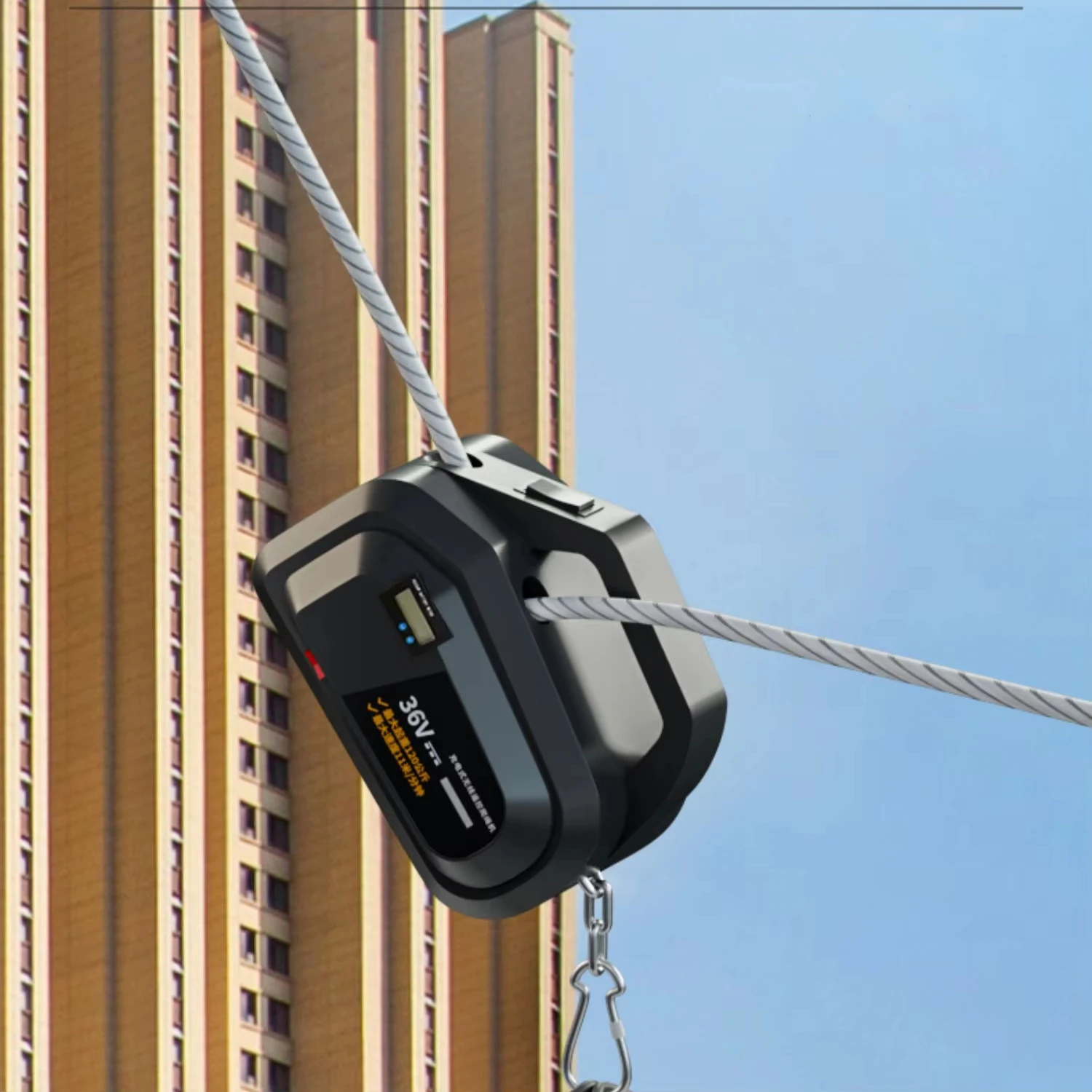 Battery Removable Power Ascender 500kg Electric Building Rope Climbing Machine Smart Rope Climbing Machine Lifting Tool
