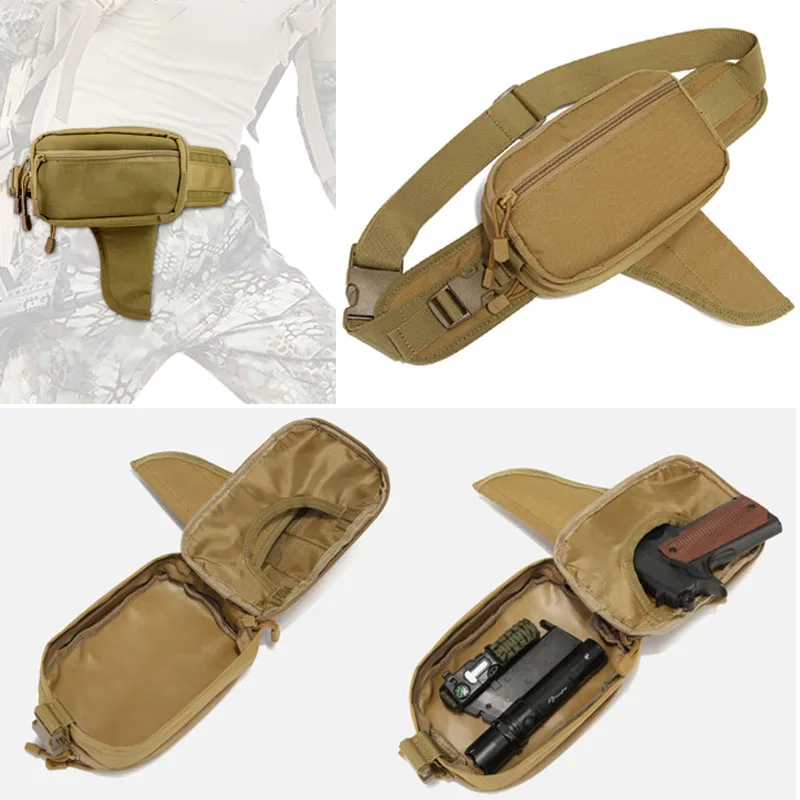 Tan Duty Belt Pouches Slim Tactical Belt Pouches Pocket Knife DOUN Outdoor Tactical Waist Bag EDC  Molle Belt Waist