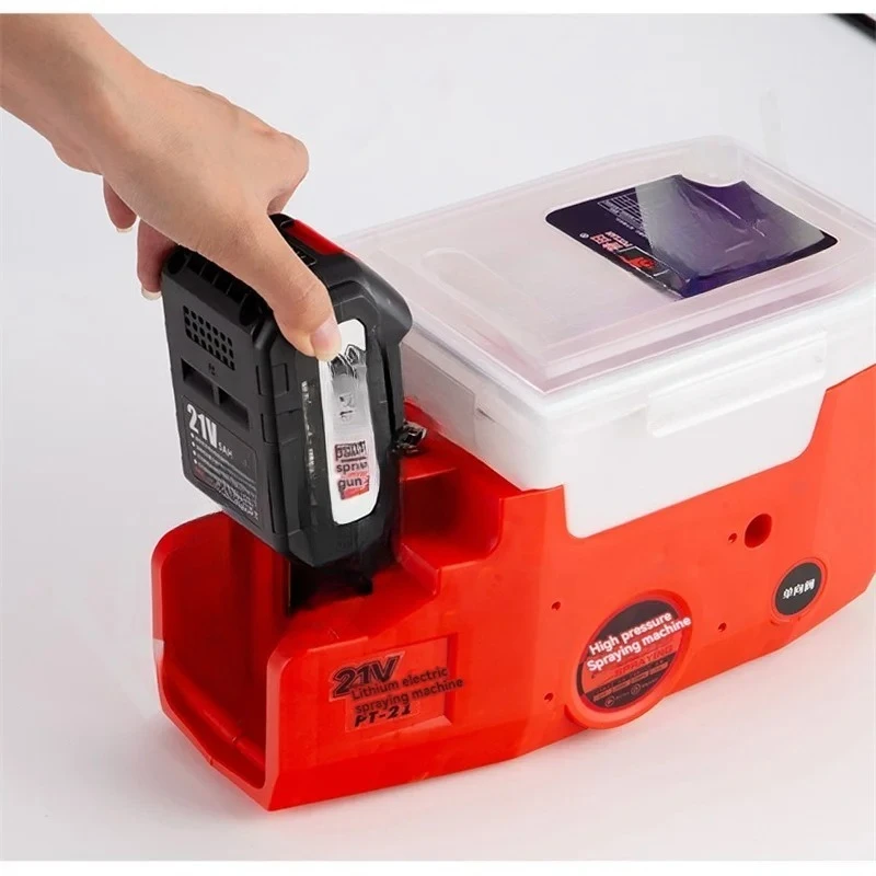 آلة رش بدون هواء ذات جهد عالي، آلة رش جدارية بطارية ليثيوم من اللاتكس