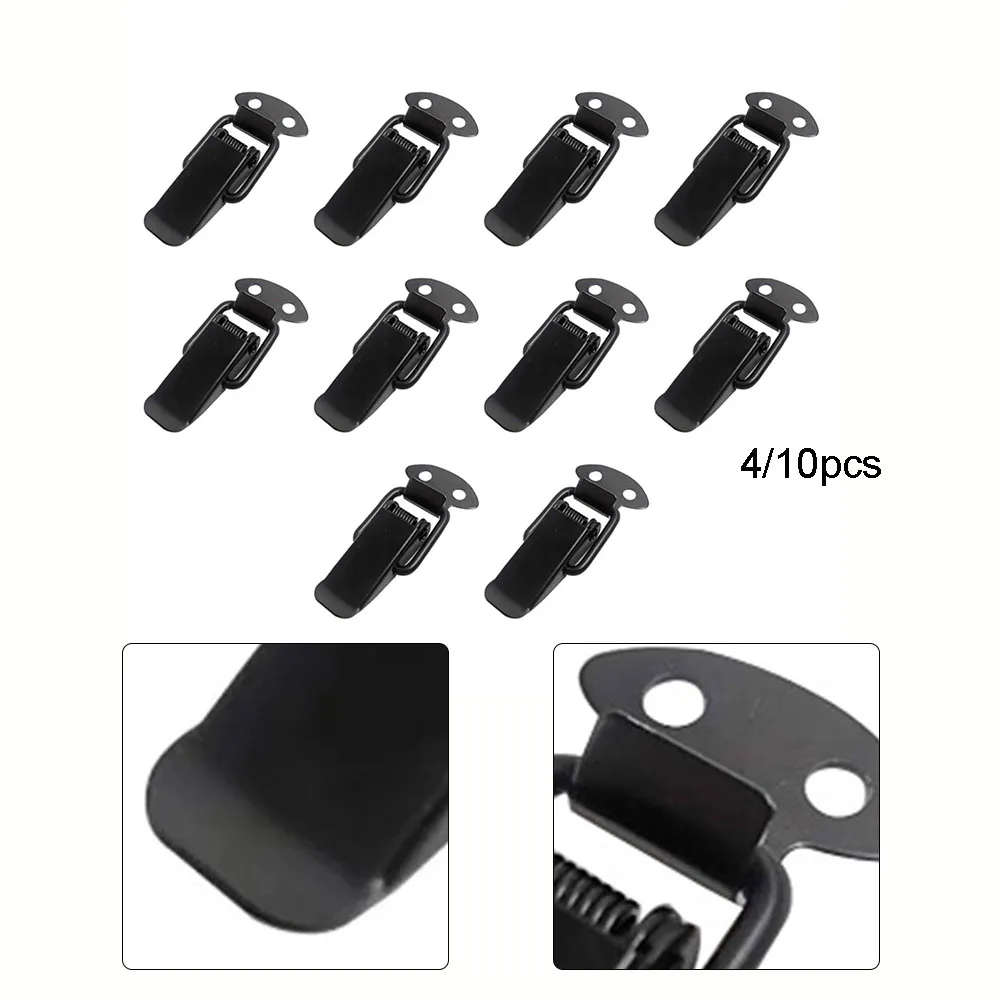 4/10pcs Toggle Latches Spring Loaded Clamp Clip Case Box Latch Catch Hinge Snap Closure Crate Lock Spring Lock Wooden Box Hasps