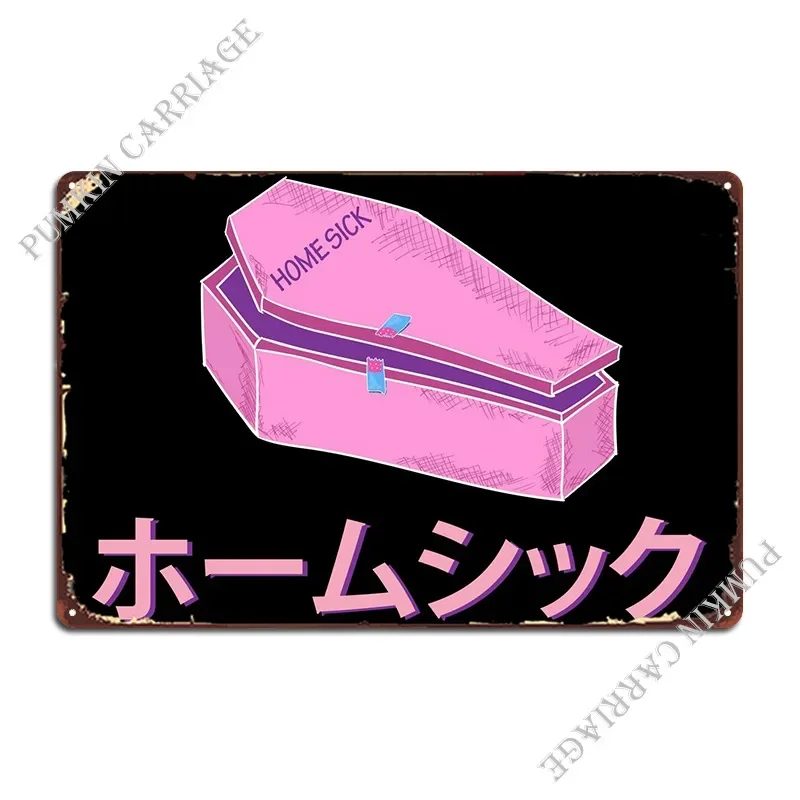 Coffin Pastel Goth Kawaii Metal Sign Vintage Garage Cinema Classic Tin Sign Poster