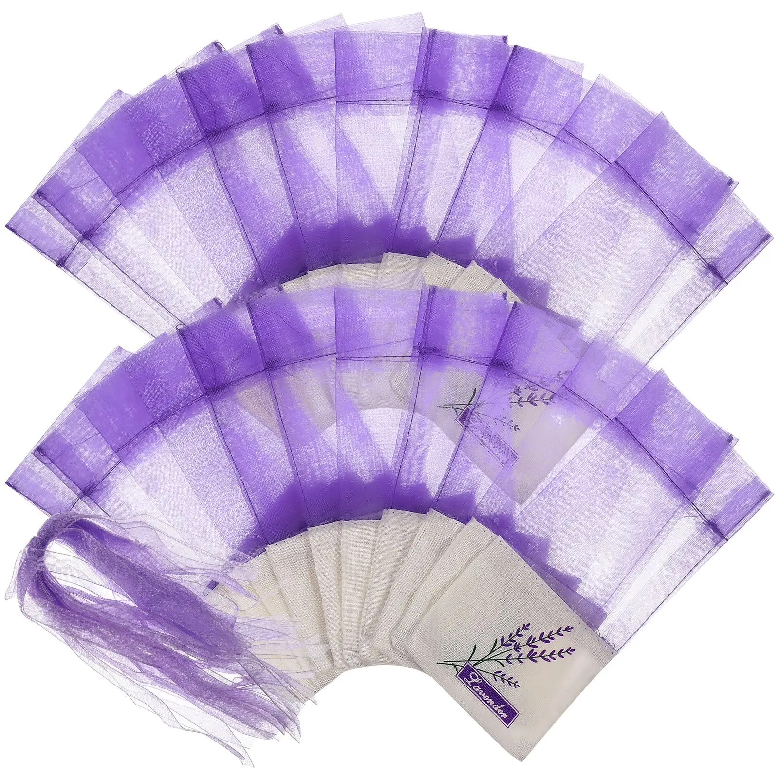 Saquinho De Fragrância De Lavanda De Impressão De Flor, Saco De Saquetas Vazias, Sacos Para Armazenamento De Flores Secas, 30Pcs