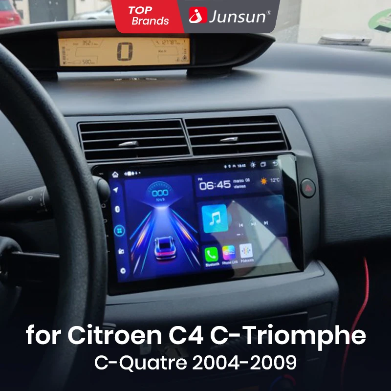 Junsun v3 plus radio für citroen c4 c-triomphe c-quatre 2004 2005 2006 2007 2008 2009 drahtloses