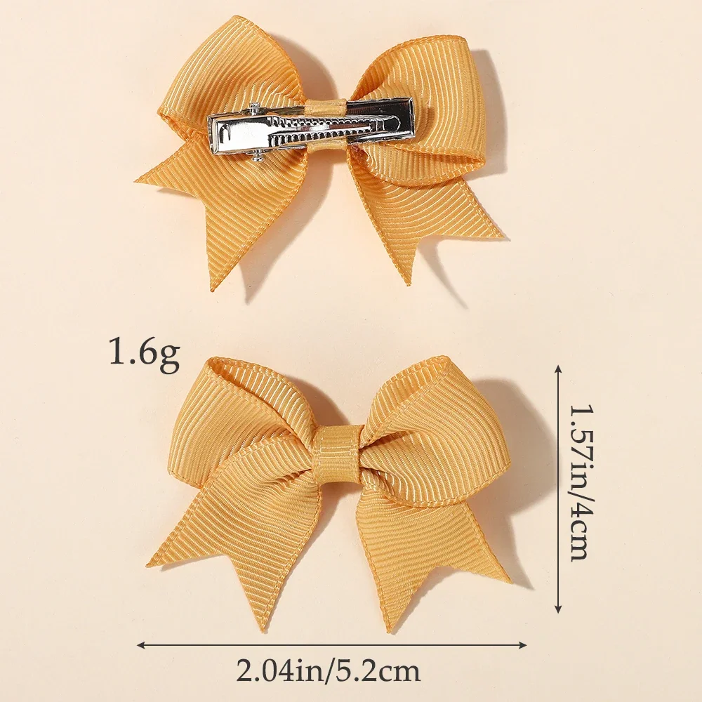 10 ชิ้น/เซ็ตน่ารัก Bows คลิปผมเด็กสี Candy สําหรับสาวเจ้าหญิง Hairpins Barrettes เด็ก Grosgrain อุปกรณ์เสริมผม