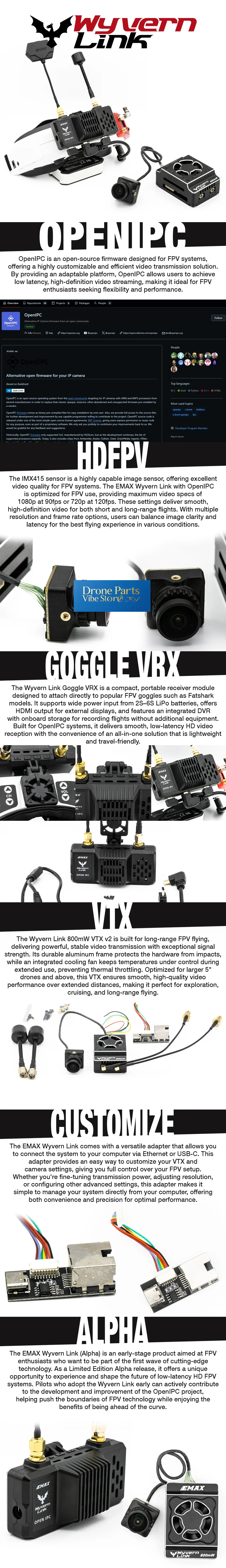 Piezas de Dron FPV EMAX OpenIP - Fpv Drone Goggles reseña y precio