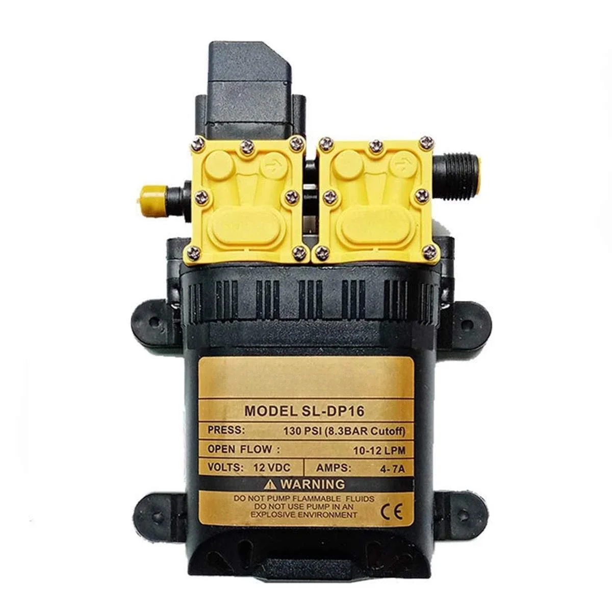 10-12Lmin DC 12V 130PSI pompa air listrik pertanian pompa daya ganda mikro semprotan air diafragma tekanan tinggi cuci mobil