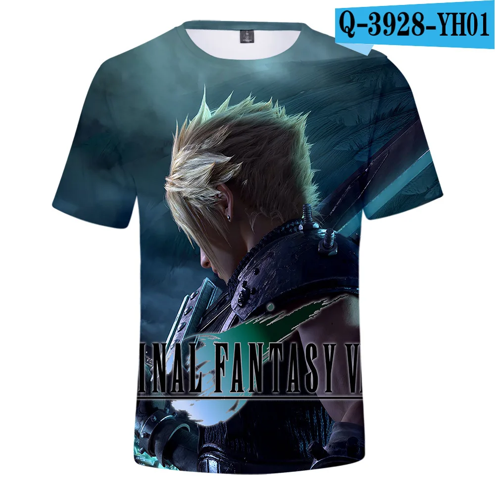 T-Shirts 3D Print Game Final Fantasy VII Streetwear Child Casual Fashion Oversized Round Neck TShirt Kids Boy Girl Tees Tops 