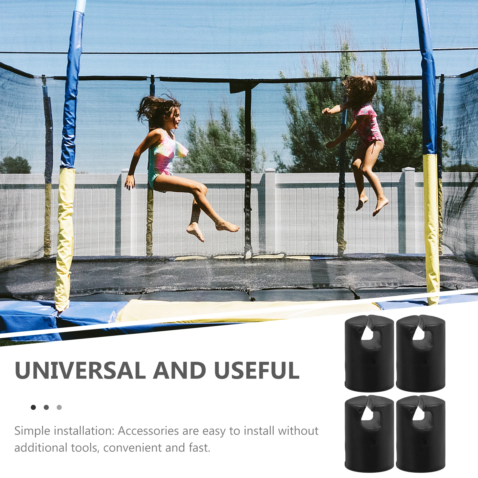 

6 Pcs Plastic Cap Cover Wear Resistant Trampoline Rod Protector Accessory Compatible Various Models Toy Kids Durable Outdoor