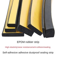 10m Self-adhesive Rubber Foam Sealing Strip EPDM Rubber Dust-proof Waterproof Strip Shock Absorbing Sealing Strip