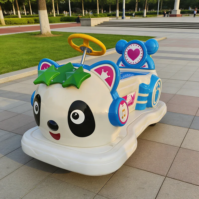 &Kids Panda Ride on Battery Operated Electric Vehicle with Music Lights 100-500kg Capacity