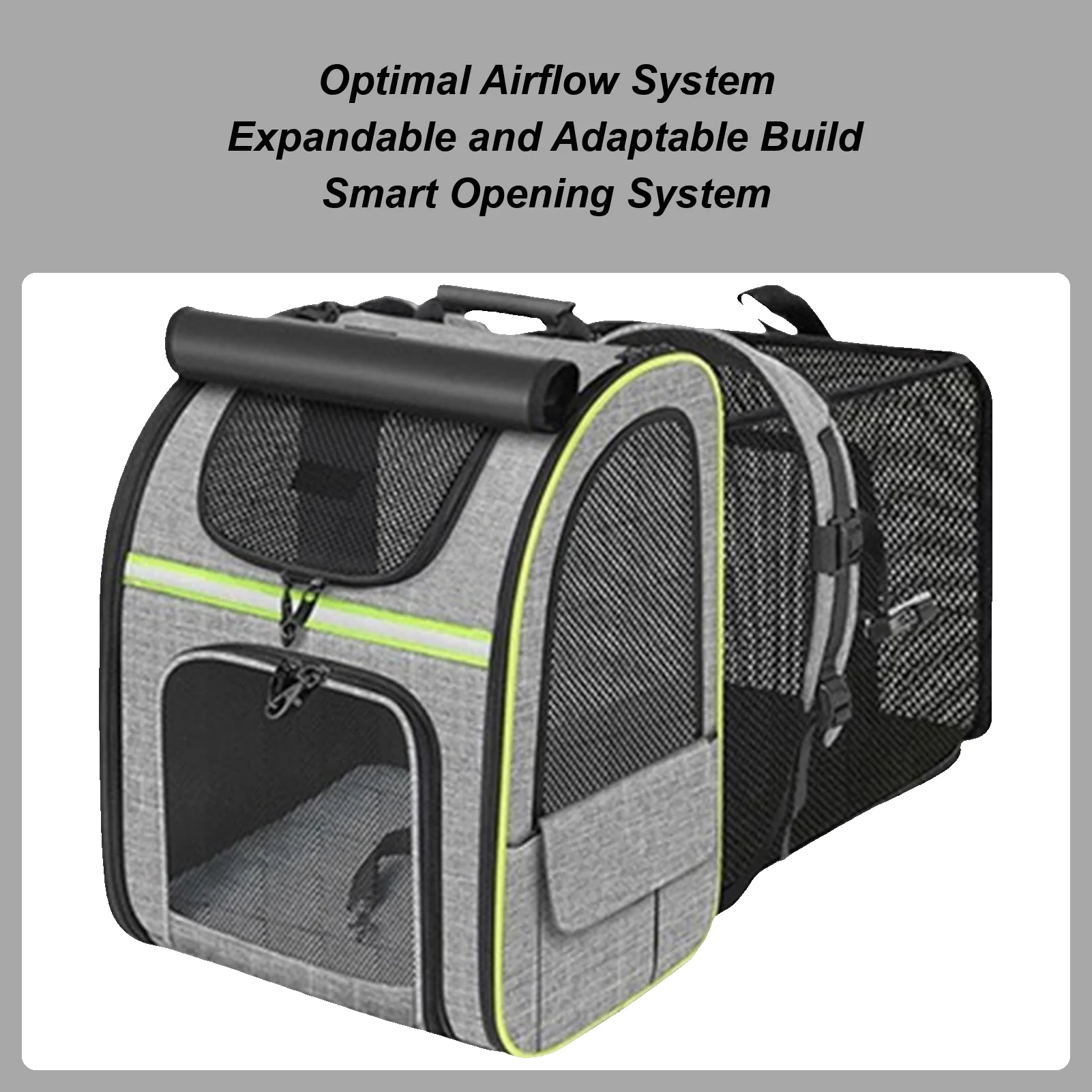 

Expandable Cat Backpack Portable Puppy Backpack Breathable Foldable Pet Bag for Outdoor Travel Motorcycle Camping Hiking