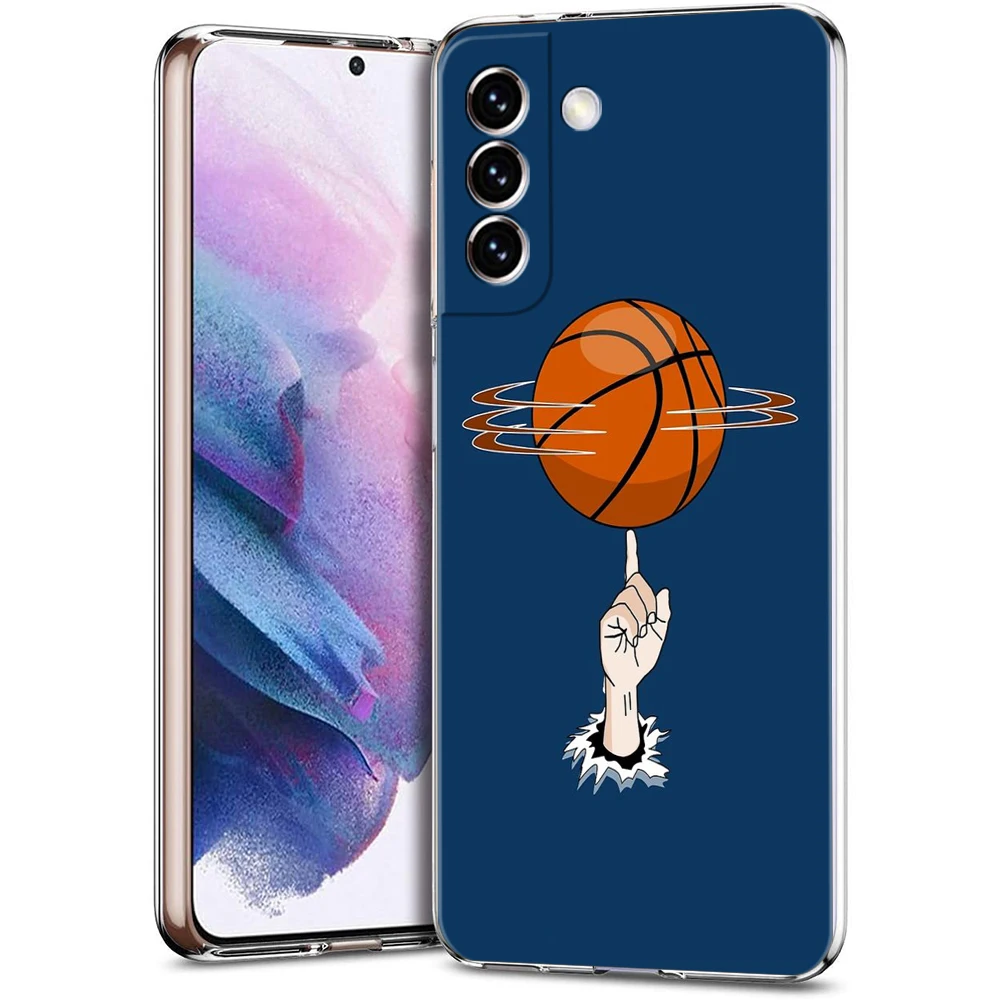 Basketball Basket Sports Phone Case for Samsung Galaxy S24 S23 S22 S20 S21 FE Ultra S24 S23 S10 S10E S9 S8 Plus 5G Soft Shell