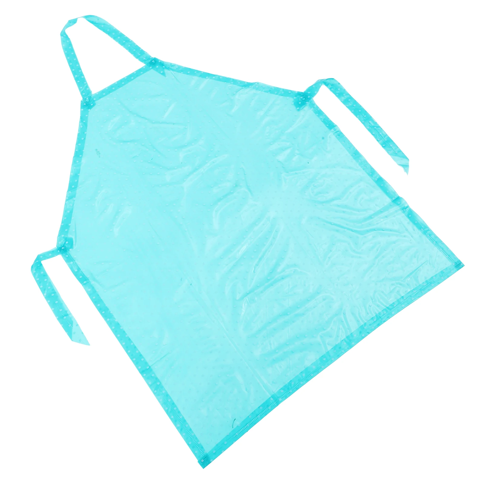 

1pc Oil-proof Apron Sleeveless Waterproof Save-all Transparent PVC Apron Cooking Supply Blue
