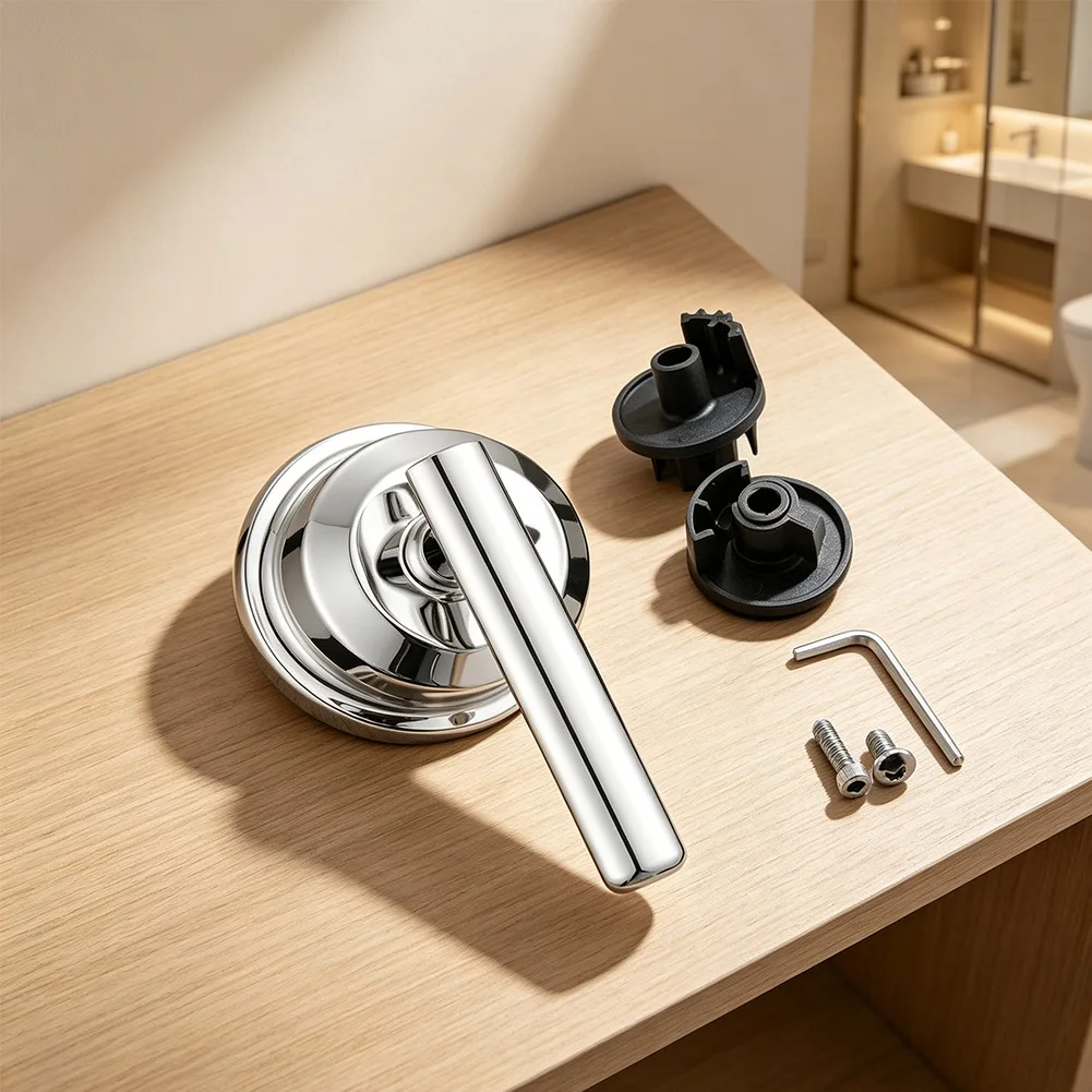 Bathroom Faucet Adapter Shower Valve Handle For Daily Bathroom Use Robust Metal Construction Modern Straight Bar Design