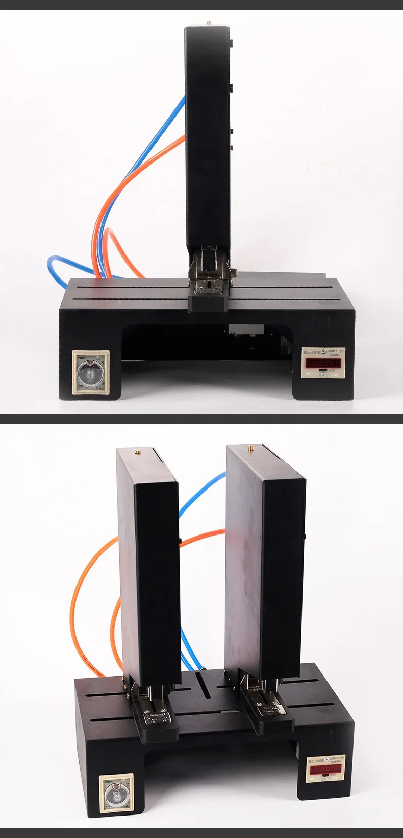 Two Head Pneumatic Stapler 2cm Thickness Automatic Counting for Hang Tag and Paper