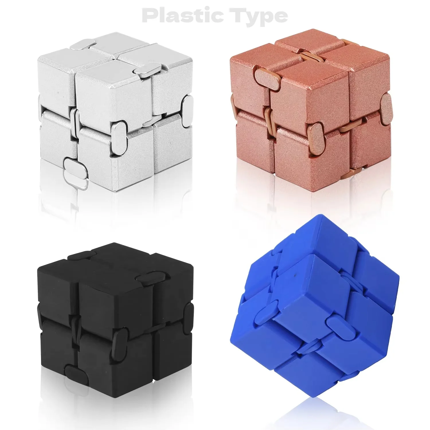 Alloy&Plastic Infinity Cube Fidget Toy Ultra-Durable Sensory Stress Reliever for Adults & Kids Anxiety Relief Gift image 6