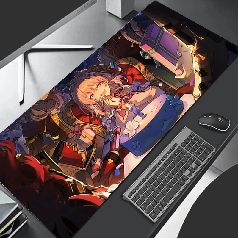 Mousepad Computer Gaming Accessories Keyboard Pad Office Rubber Mouse Pad Decoracion Desk Mouse Mat Honkai Star Rail March 7th