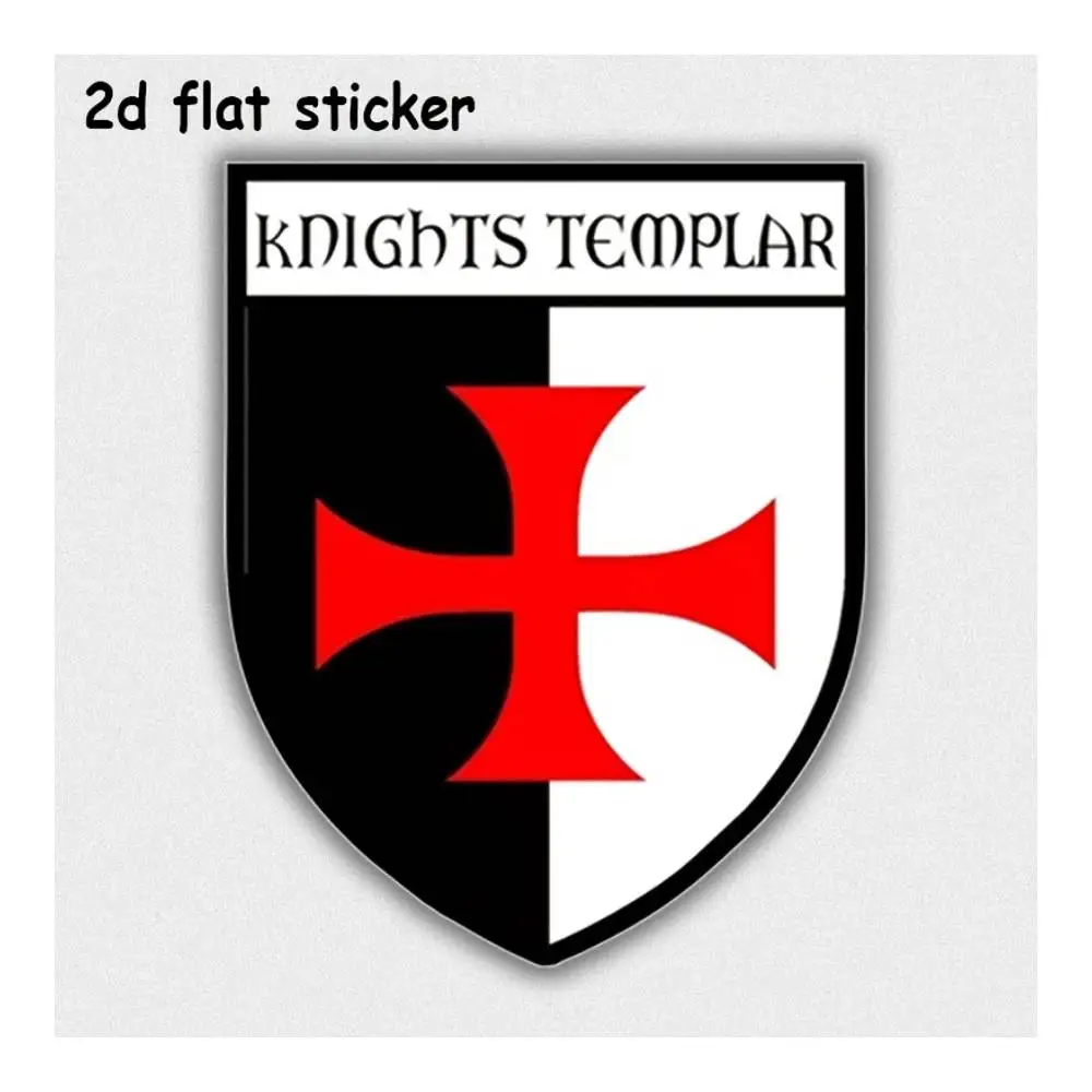 Knights Templar Shield Design Vinyl Sticker For Car Laptop Window Door Fridge Water Bottle