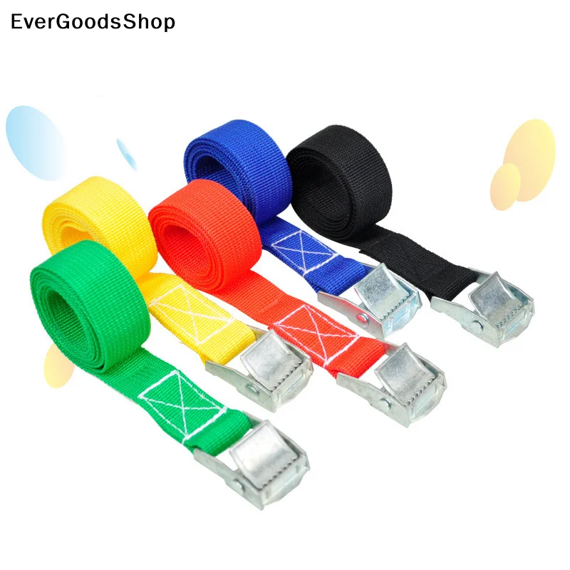 New Length 0.5/1M Cargo Straps With Buckle Tie-Down Belt For Motorcycle Car Bike Tow Rope Ratchet Fixing Belt For Luggage Bag