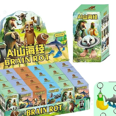 이탈리아 Brainrot Tung Sahur 피규어 장난감 Tralalero Tralala 피규어 Bombardino Crocodilo Shimpanzini Bananini 모델 장식 인형 선물