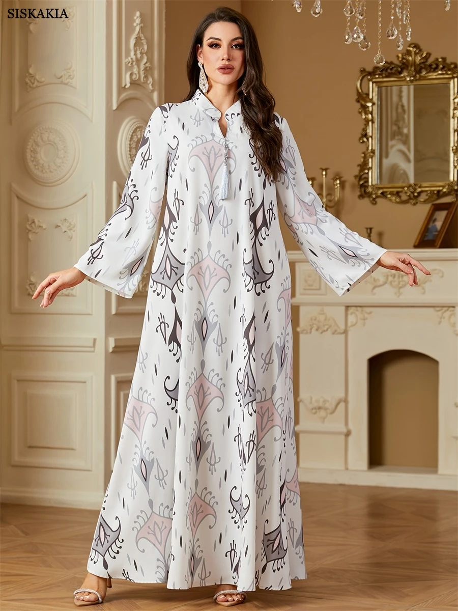Vestido Largo Estampado Floral Musulmán Siskakia - usage example