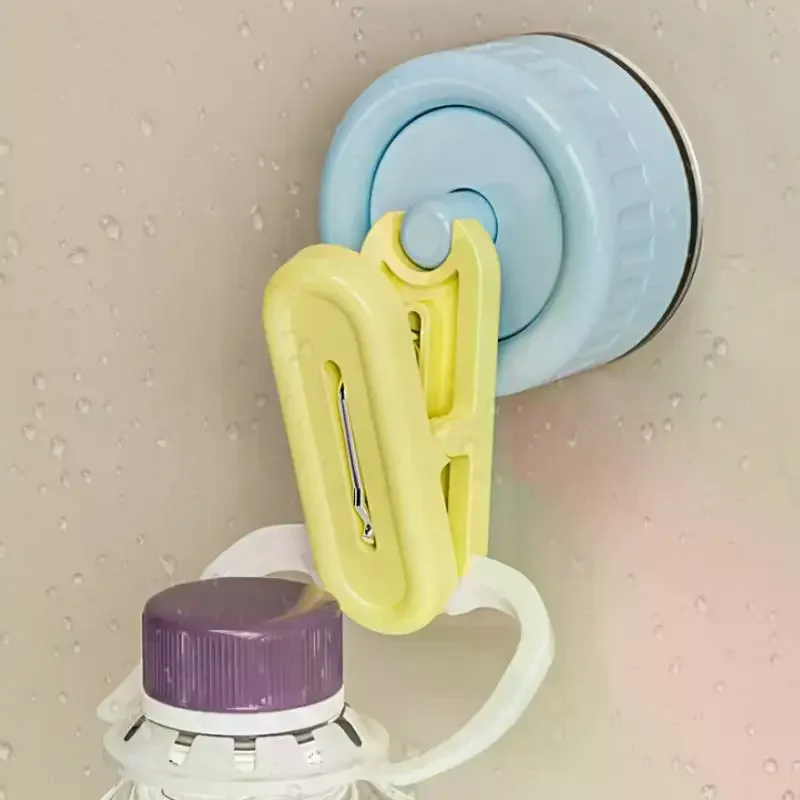 Waterproof Rotating Suction Cup Storage Clip No Drill Seamless Hook Glove Hanger Strong Load Bearing Holder Organizer Bath view 3